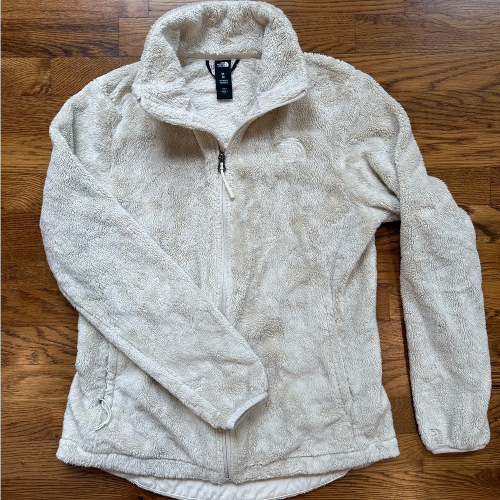 The North Face Osito Fuzzy Fleece Zip Up White/Cream Jacket Women’s Size Medium